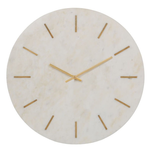 Reloj de Pared 41 x 2 x 41 cm Blanco Mármol