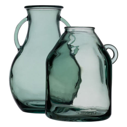 Jarrón Verde vidrio reciclado 20 x 20 x 32 cm