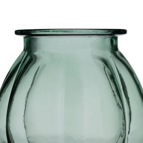 Jarrón vidrio reciclado Verde 18 x 18 x 16 cm