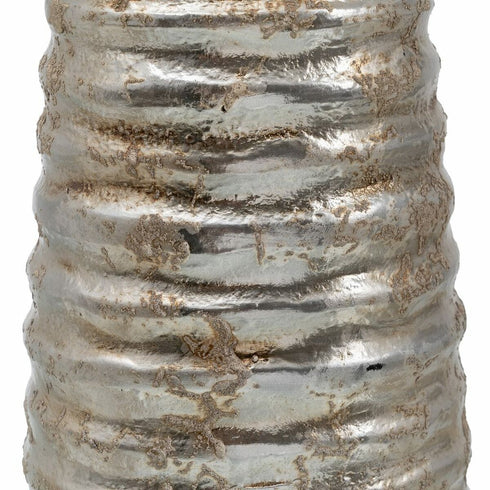 Jarrón Cerámica Plata 16 x 16 x 40 cm