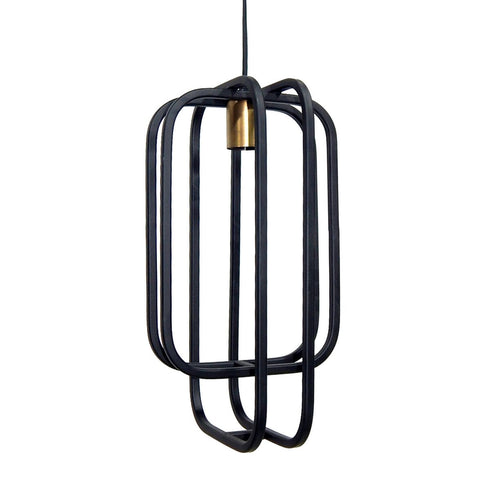 Lámpara de Techo 20,5 x 20,5 x 38 cm Negro Metal
