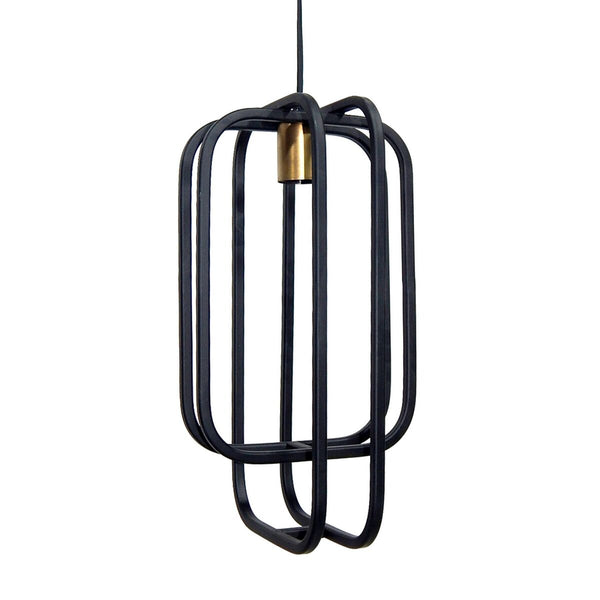 Lámpara de Techo 20,5 x 20,5 x 38 cm Negro Metal