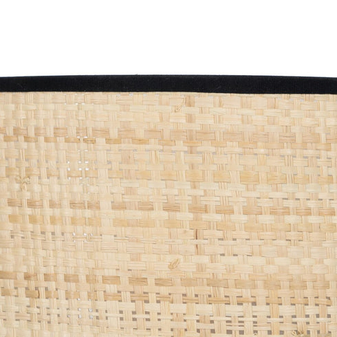 Lámpara de mesa Negro Beige Rafia Hierro Plástico 220-240 V 25 x 25 x 65 cm