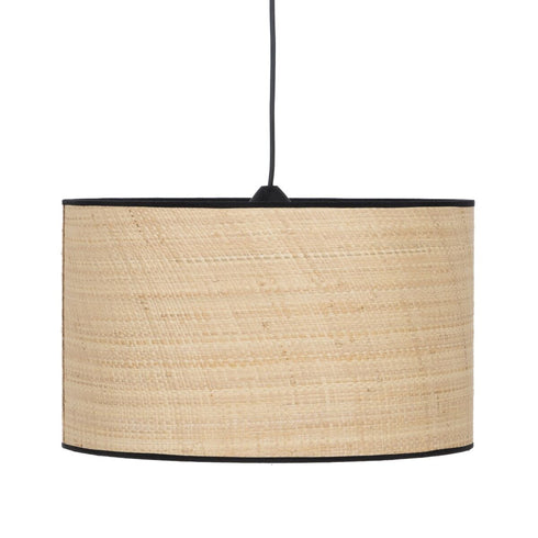 Lámpara de Techo Negro Natural Rafia Hierro Plástico 220-240 V 40 x 40 x 24 cm