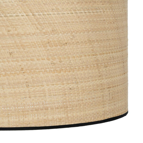 Lámpara de Techo Negro Natural Rafia Hierro Plástico 220-240 V 40 x 40 x 24 cm
