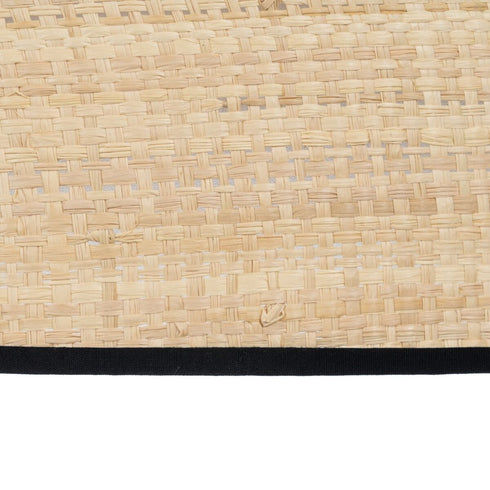 Lámpara de Techo Negro Natural Rafia Hierro Plástico 220-240 V 40 x 40 x 24 cm