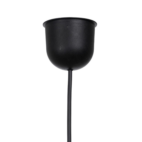 Lámpara de Techo Negro Natural Rafia Hierro Plástico 220-240 V 40 x 40 x 24 cm