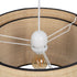 Lámpara de Techo Negro Natural Rafia Hierro Plástico 220-240 V 40 x 40 x 24 cm