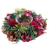 Portavelas Navideño Rojo Multicolor Plástico Foam 16 x 16 x 7 cm