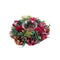 Portavelas Navideño Rojo Multicolor Plástico Foam 16 x 16 x 7 cm