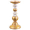 Portavelas Dorado Madera 25 x 11 x 11 cm