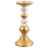 Portavelas Dorado Madera 25 x 11 x 11 cm