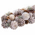 Portavelas Navideño Blanco Dorado Plástico Foam 38 x 15 x 8,5 cm