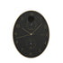 Reloj de Pared Mica Decorations Andy Dorado Negro Ovalado Aluminio 1 Pieza Ø 35 x 4.5 cm (1 unidad)