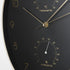 Reloj de Pared Mica Decorations Andy Dorado Negro Ovalado Aluminio 1 Pieza Ø 35 x 4.5 cm (1 unidad)