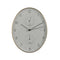 Reloj de Pared Mica Decorations Andy Ovalado Blanco Aluminio Ø 35 x 4.5 cm