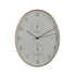 Reloj de Pared Mica Decorations Andy Ovalado Blanco Aluminio Ø 35 x 4.5 cm
