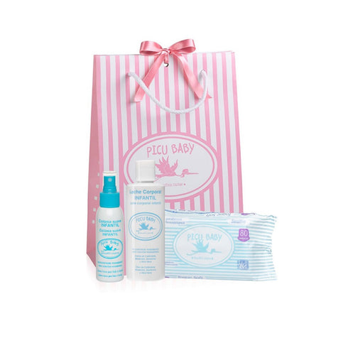 Set de higiene Picu Baby Infantil Bolsa Rosa Beautiful Infantil Rosa 3 Piezas (3 pcs)