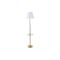 Lámpara de Pie DKD Home Decor Dorado Metal Algodón Blanco Mármol 50 W (40 x 40 x 162 cm)