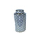 Tibor DKD Home Decor Porcelana Dorado Blanco Oriental Geométrico (16 x 16 x 30 cm)