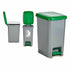 Cubo de Basura para Reciclaje Con pedal Verde Plástico (8 Unidades)