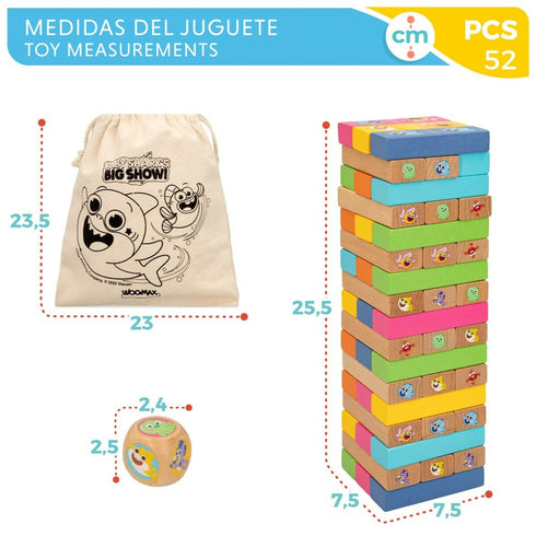 Juego de Construcción Baby Shark 51 Piezas (6 Unidades)