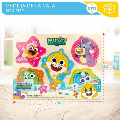 Puzzle Animales Baby Shark + 2 Años (12 Unidades)