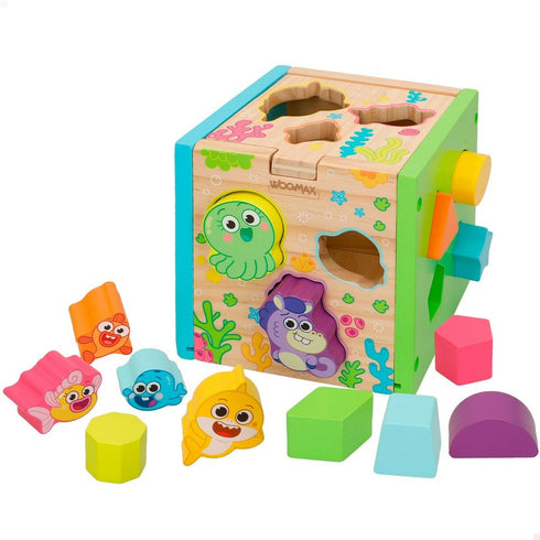 Puzzle Infantil de Madera Baby Shark Formas 15 Piezas 15 x 15 x 15 cm (6 Unidades)
