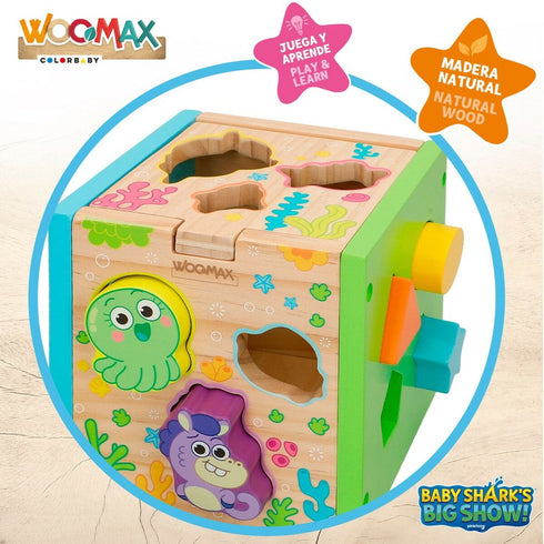 Puzzle Infantil de Madera Baby Shark Formas 15 Piezas 15 x 15 x 15 cm (6 Unidades)