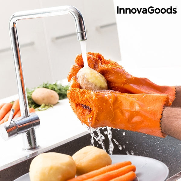Guantes Limpiadores Peladores de Verduras y Frutas Gloveg InnovaGoods