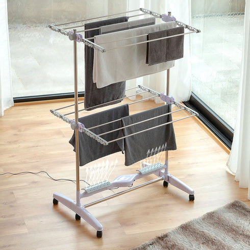 Tendedero Eléctrico Plegable con Flujo de Aire Breazy InnovaGoods (12 Barras) 24W