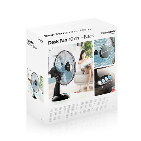 Ventilador de Sobremesa InnovaGoods Ø 30 cm 35W Negro Azul