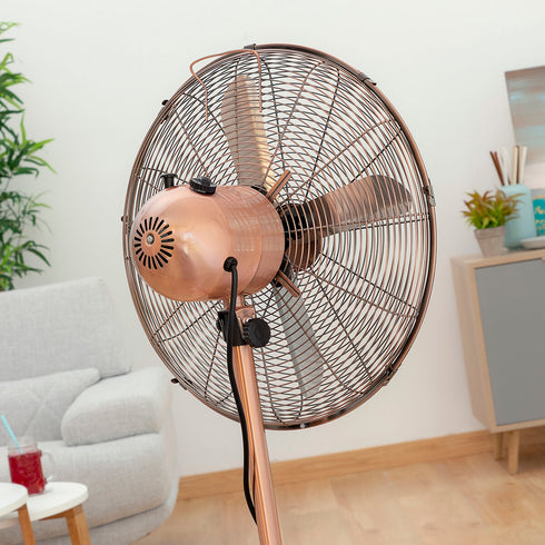 Ventilador de Pie Copper Retro InnovaGoods Ø 40 cm 55W