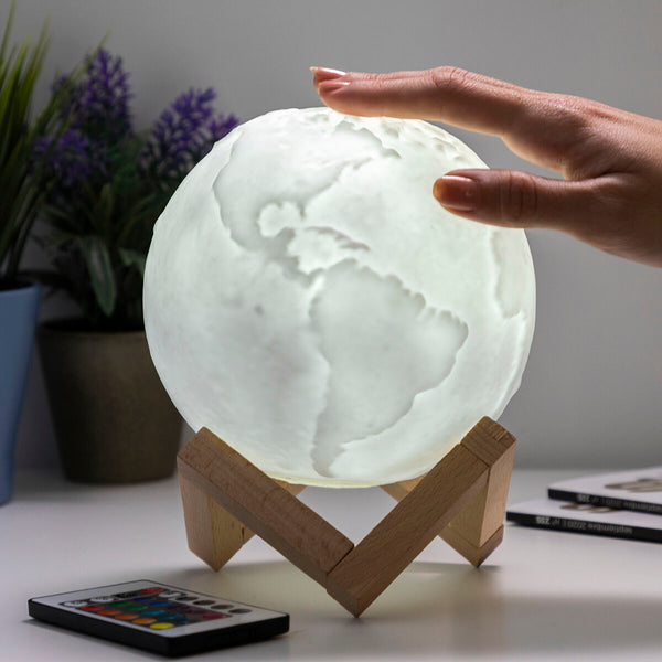Lámpara LED Recargable Planeta Tierra Worldy InnovaGoods