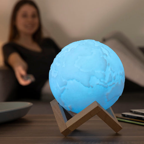 Lámpara LED Recargable Planeta Tierra Worldy InnovaGoods