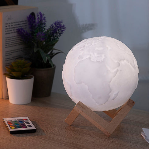 Lámpara LED Recargable Planeta Tierra Worldy InnovaGoods